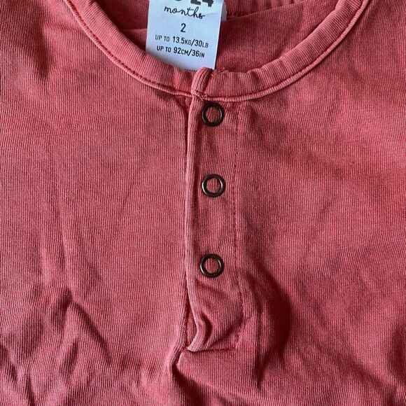 Cotton:on Baby Denny Long Sleeve Shirt Red Brick Wash 18-24 Months - Picture 2 of 8